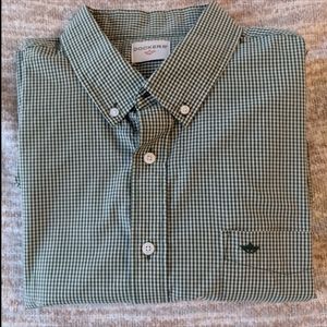 Dockers Green Gingham Checkered Button Down Size XL